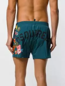 dsquared2 underwear short collections hommes back logo green